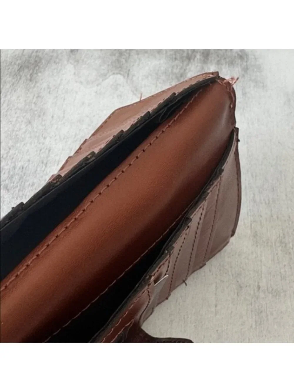 Patricia Nash Nazari Floral Leather Bi-Fold Wallet RFID Antique Rose Tan Red